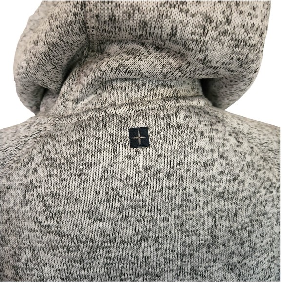Mountain Warehouse Jacket Gray White Knit with Gray Fleece Lining Hood Womens 8 - Picture 8 of 9